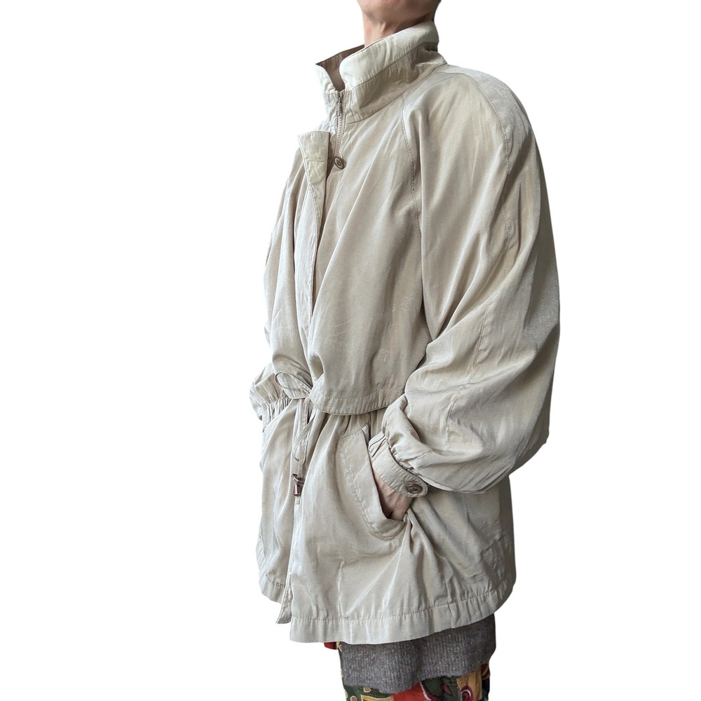 Vintage‎ Jacqueline Ferrar funnel neck windbreaker jacket plus size